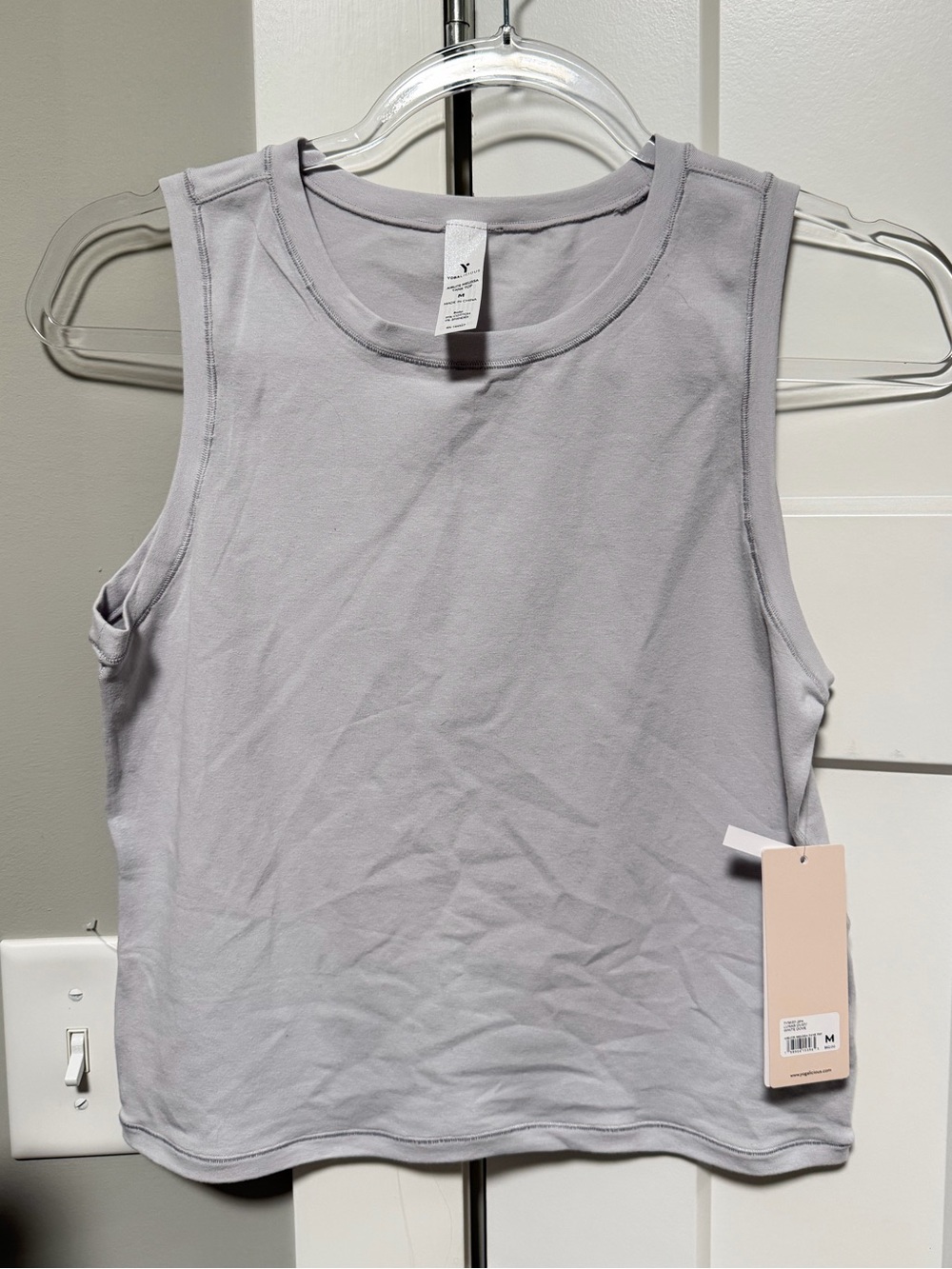 NWT 90 Degree by Reflex Grey Cropped Tank Top - Size M